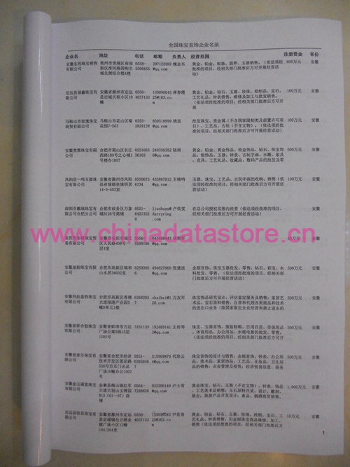 中國(guó)珠寶企業(yè)黃頁(yè)可開(kāi)展精準(zhǔn)營(yíng)銷，電話營(yíng)銷、郵件營(yíng)銷、傳真營(yíng)銷等等多管齊下，圓您銷售冠軍夢(mèng)