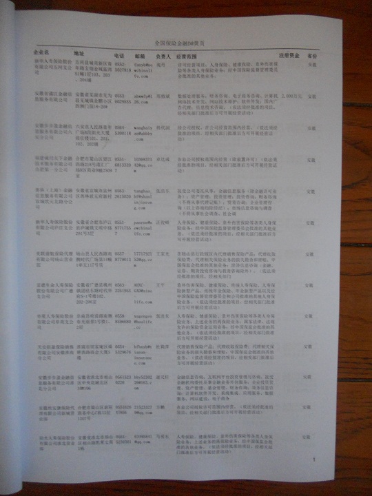 中國(guó)保險(xiǎn)業(yè)企業(yè)黃頁(yè)可開展精準(zhǔn)營(yíng)銷，電話營(yíng)銷、郵件營(yíng)銷、傳真營(yíng)銷等等多管齊下，圓您銷售冠軍夢(mèng)