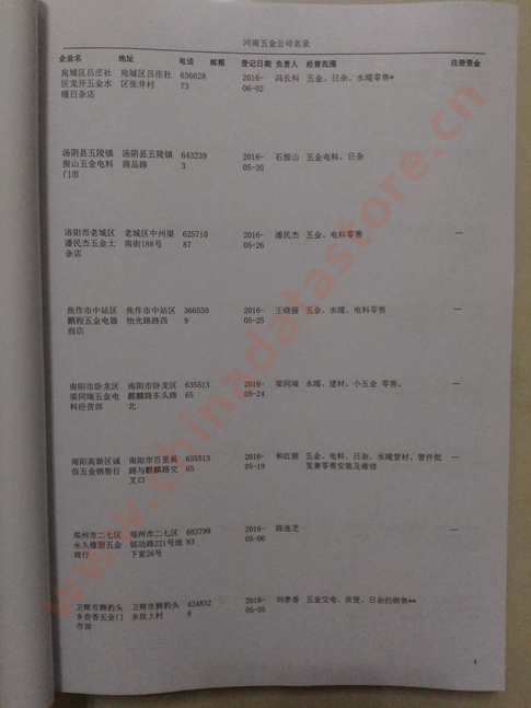 河南五金企業(yè)黃頁(yè)可開(kāi)展精準(zhǔn)營(yíng)銷(xiāo)，電話營(yíng)銷(xiāo)、郵件營(yíng)銷(xiāo)、傳真營(yíng)銷(xiāo)等等多管齊下，圓您銷(xiāo)售冠軍夢(mèng)